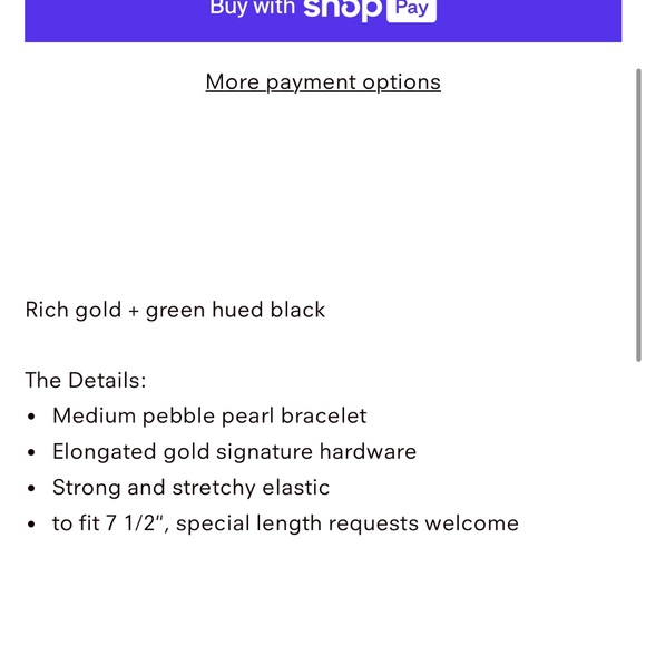 Elegant Gray Pearl Beaded Bracelet w 14k over brass piece - Picture 4 of 4